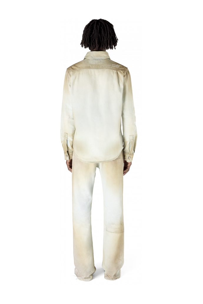WASHED DENIM SHIRT OFF-WHITE