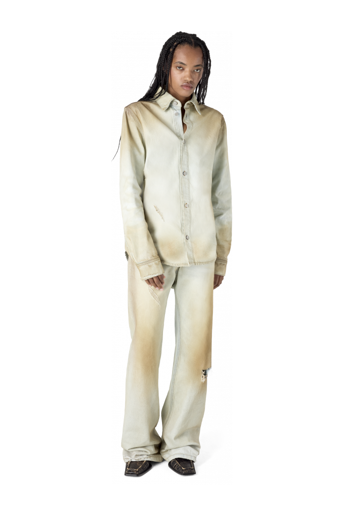 WASHED DENIM SHIRT BLANC TRENCAT