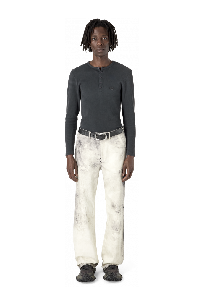 RIBBED LONG SLEEVE TOP NOIR