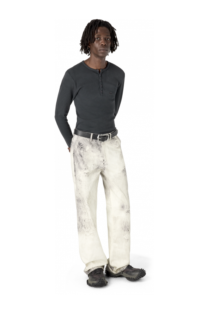RIBBED LONG SLEEVE TOP NOIR