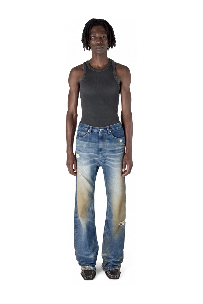 RIBBED TANK TOP ΜΑΥΡΟ