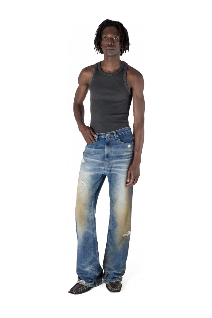 RIBBED TANK TOP ΜΑΥΡΟ
