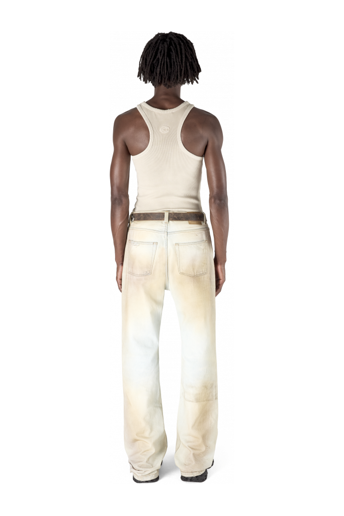 RIBBED TANK TOP OFF WHITE