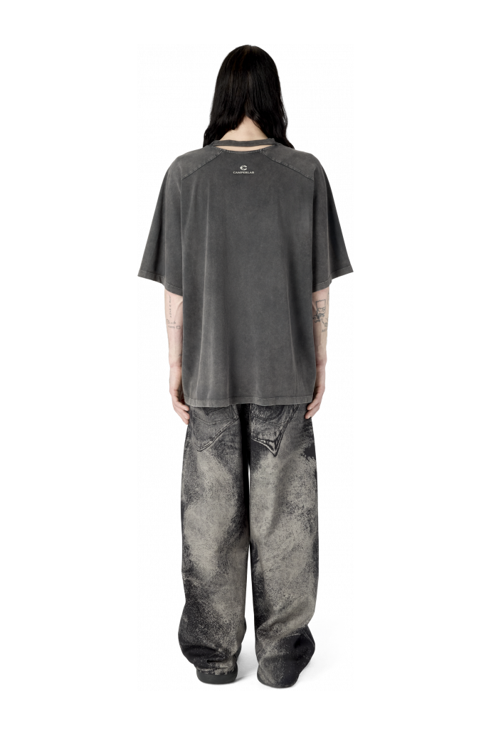OVERSIZED RAGLAN SHORT SLEEVE TEE NOIR