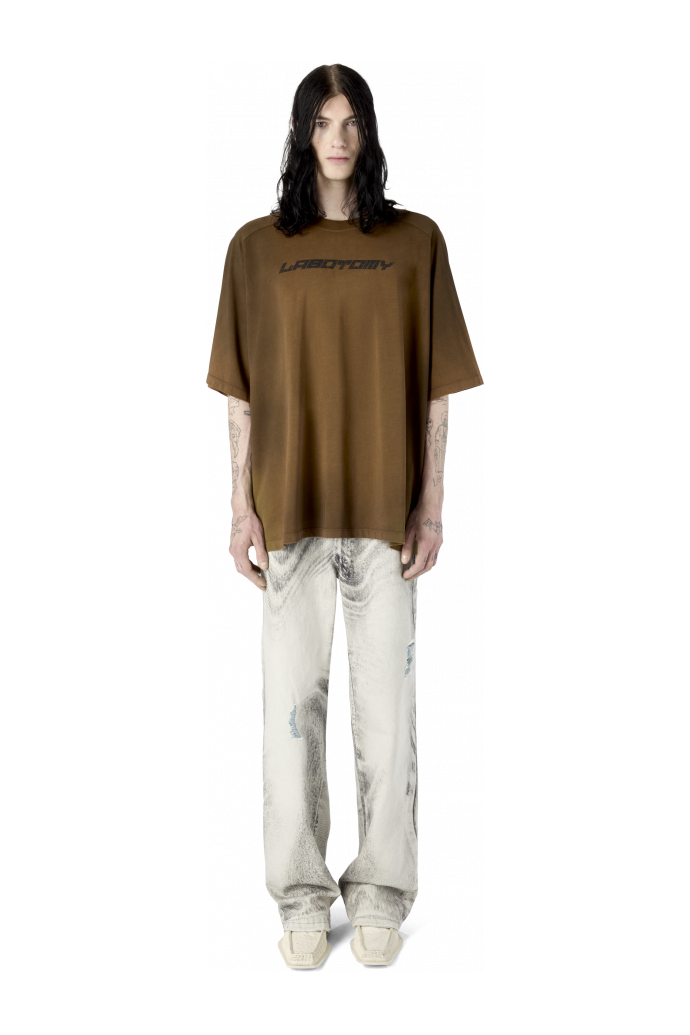 OVERSIZED RAGLAN SHORT SLEEVE TEE BROWN