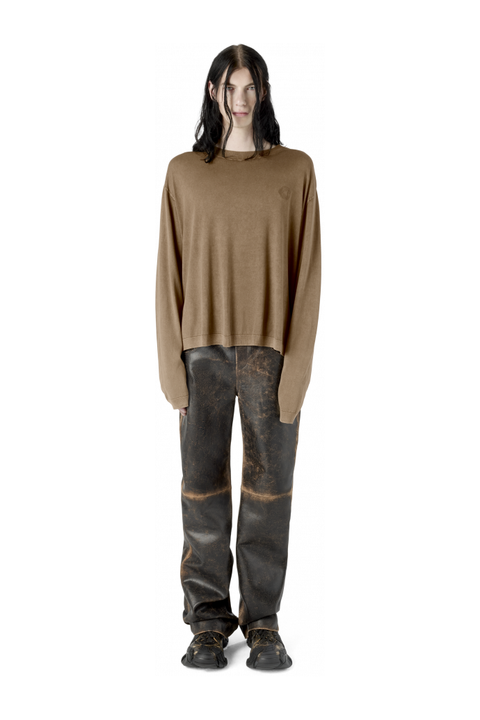 LIGHT KNIT CREWNECK BROWN