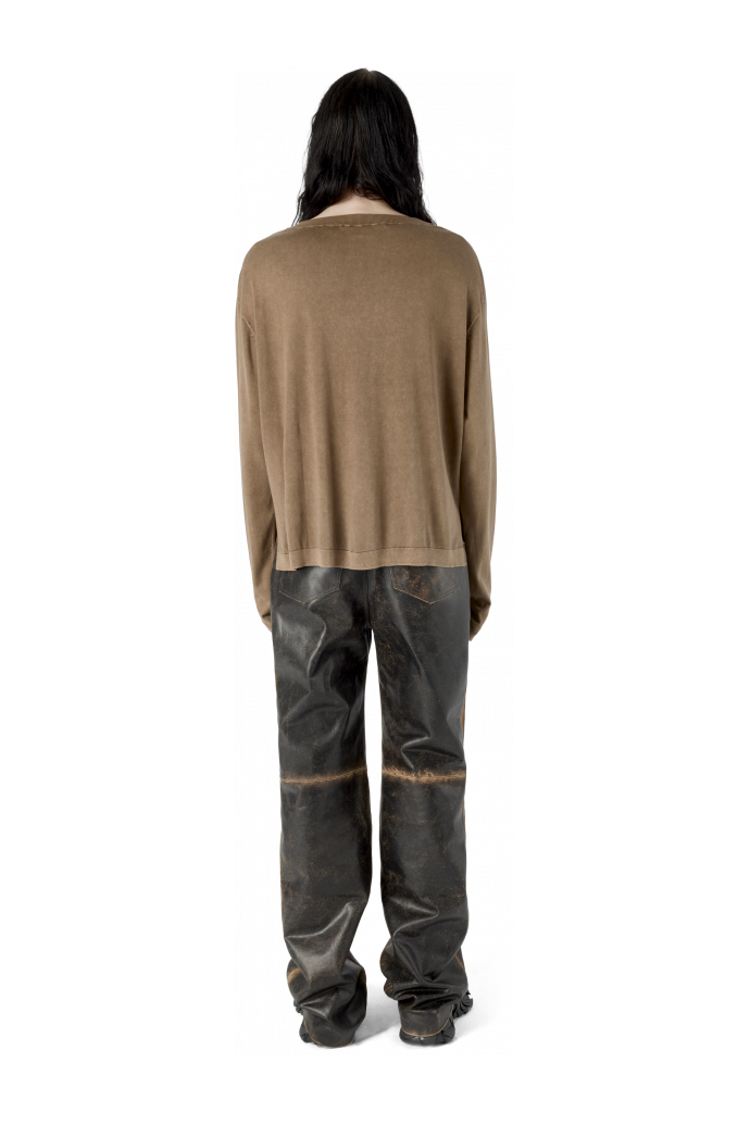 LIGHT KNIT CREWNECK BROWN