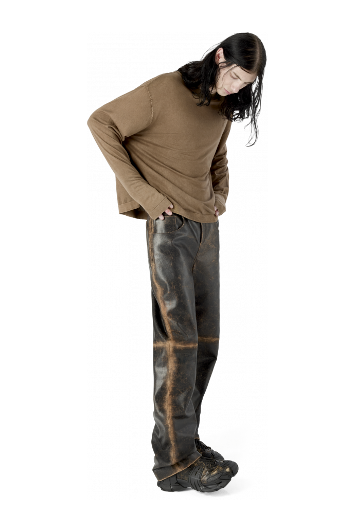 LIGHT KNIT CREWNECK BROWN