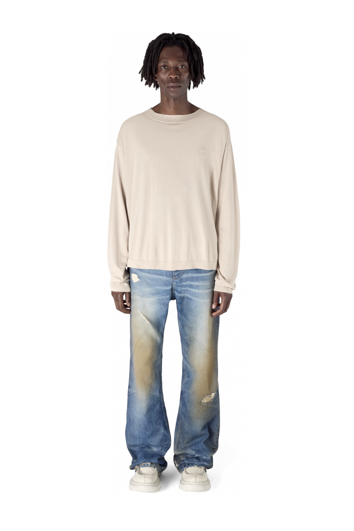 LIGHT KNIT CREWNECK LIGHT GREY