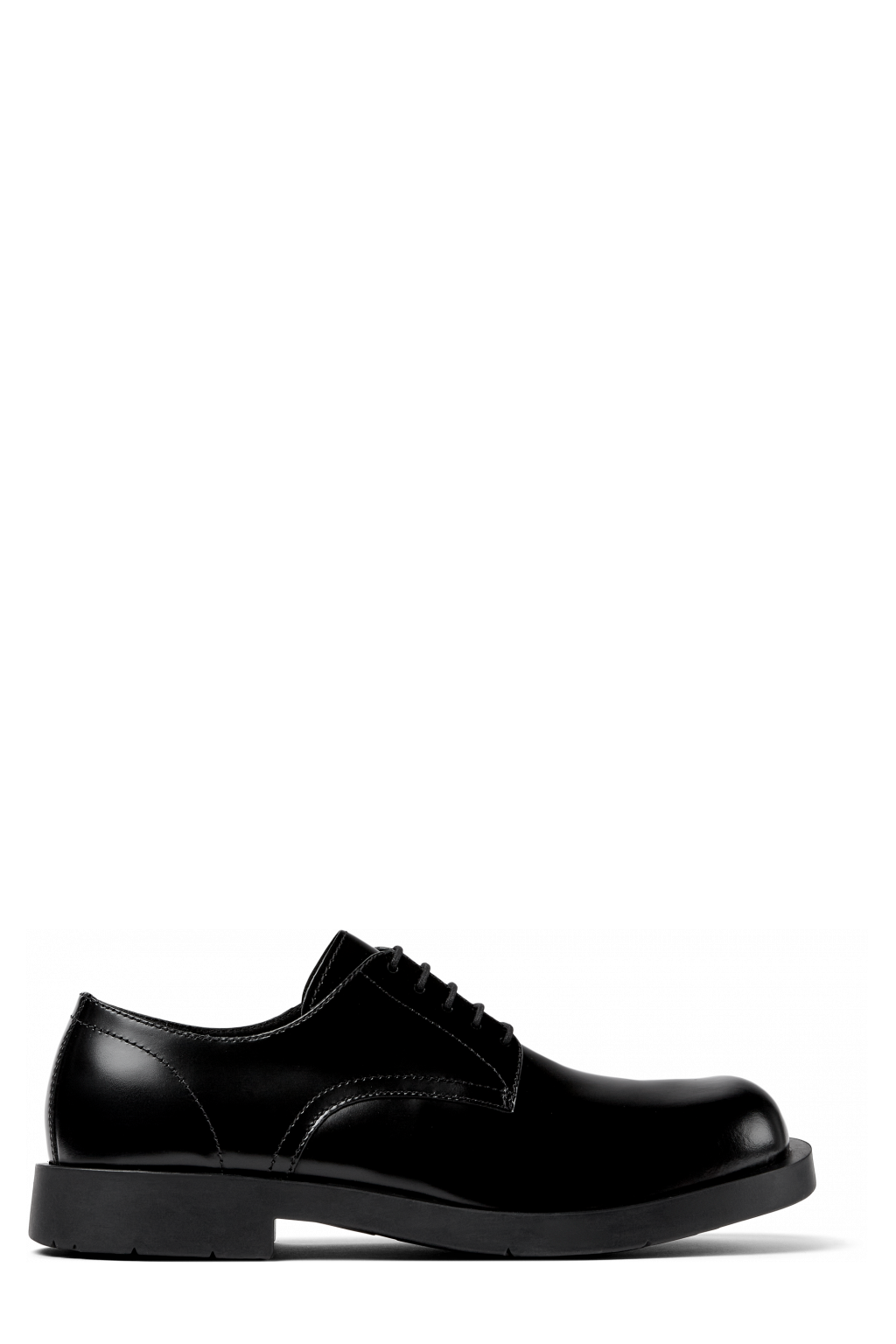 Side view of MIL 1978 Black leather shoes