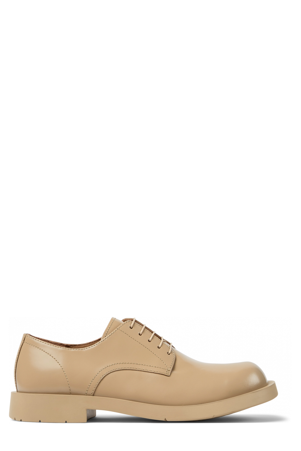 Side view of MIL 1978 Beige leather shoes
