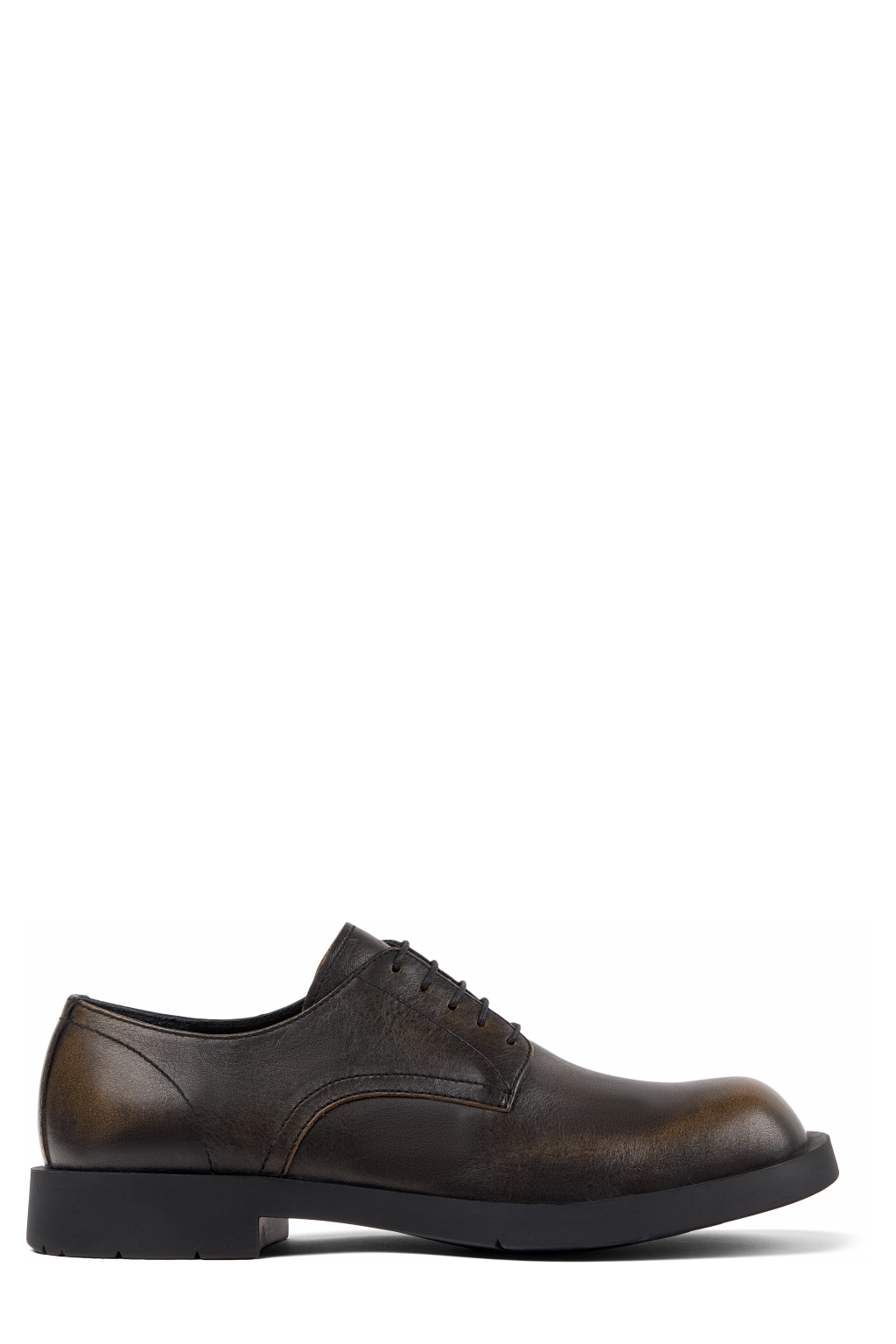 Side view of MIL 1978 Three-Toned Brushed Leather Shoes