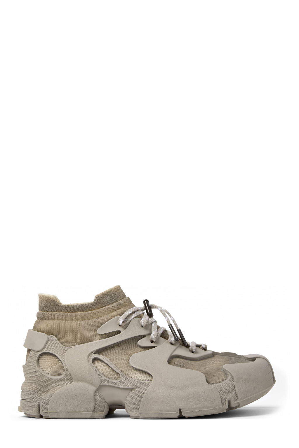 Side view of Tossu x CONCEPT(K) Stone Gray Sneakers