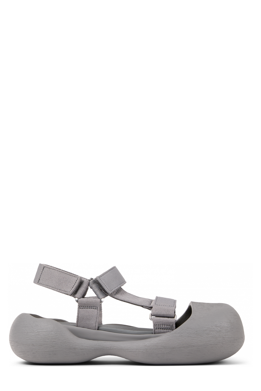 Side view of Caramba Gray Recycled PET Sandals