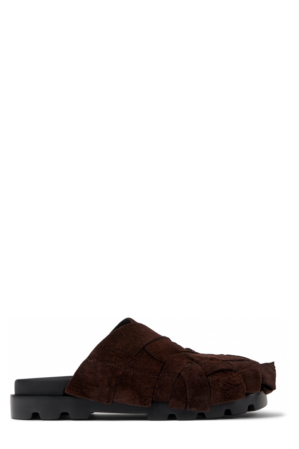 Side view of Brutus Sandal Brown Nubuck Sandal