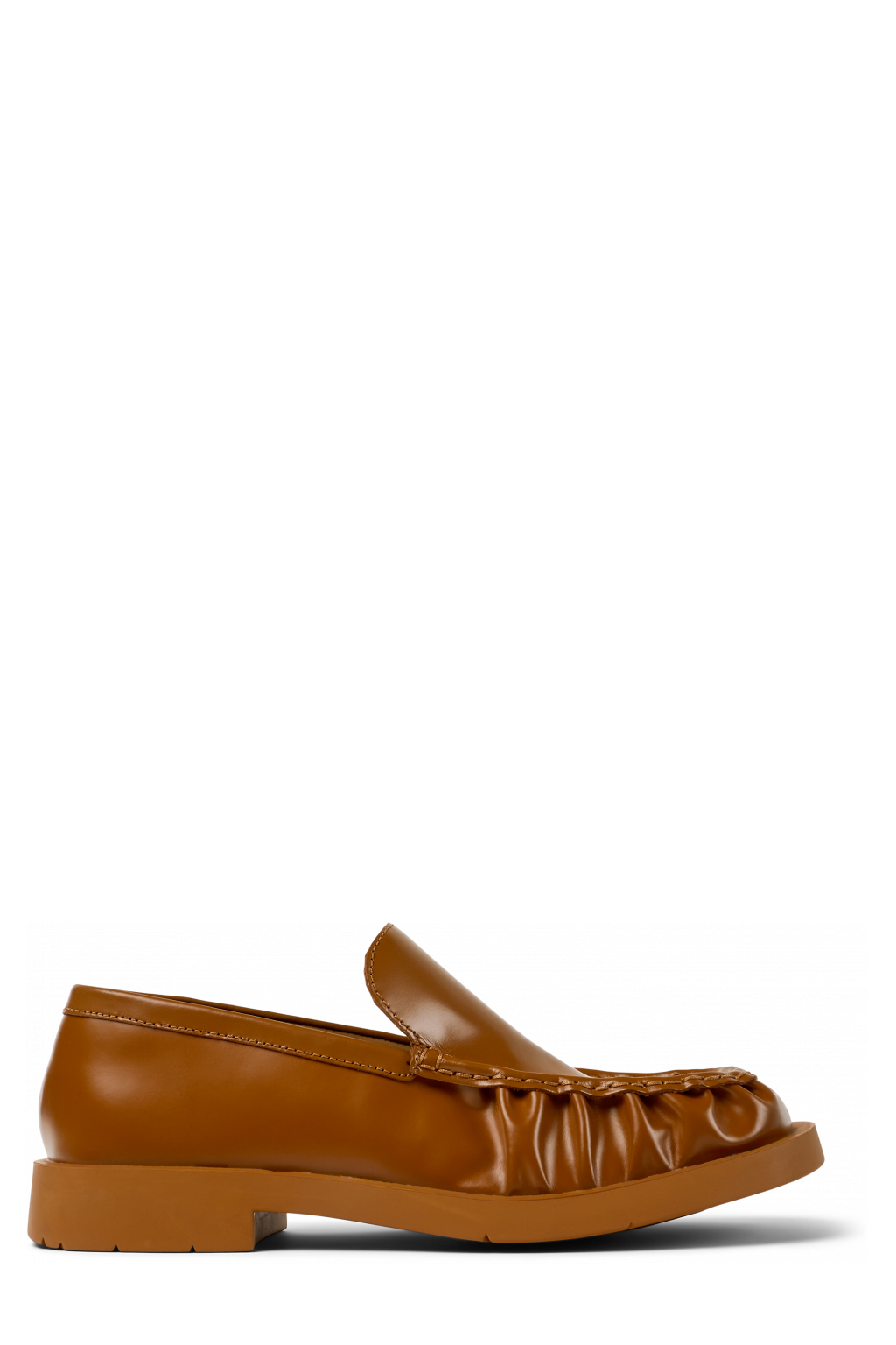 Side view of MIL 1978 Brown Leather Loafers