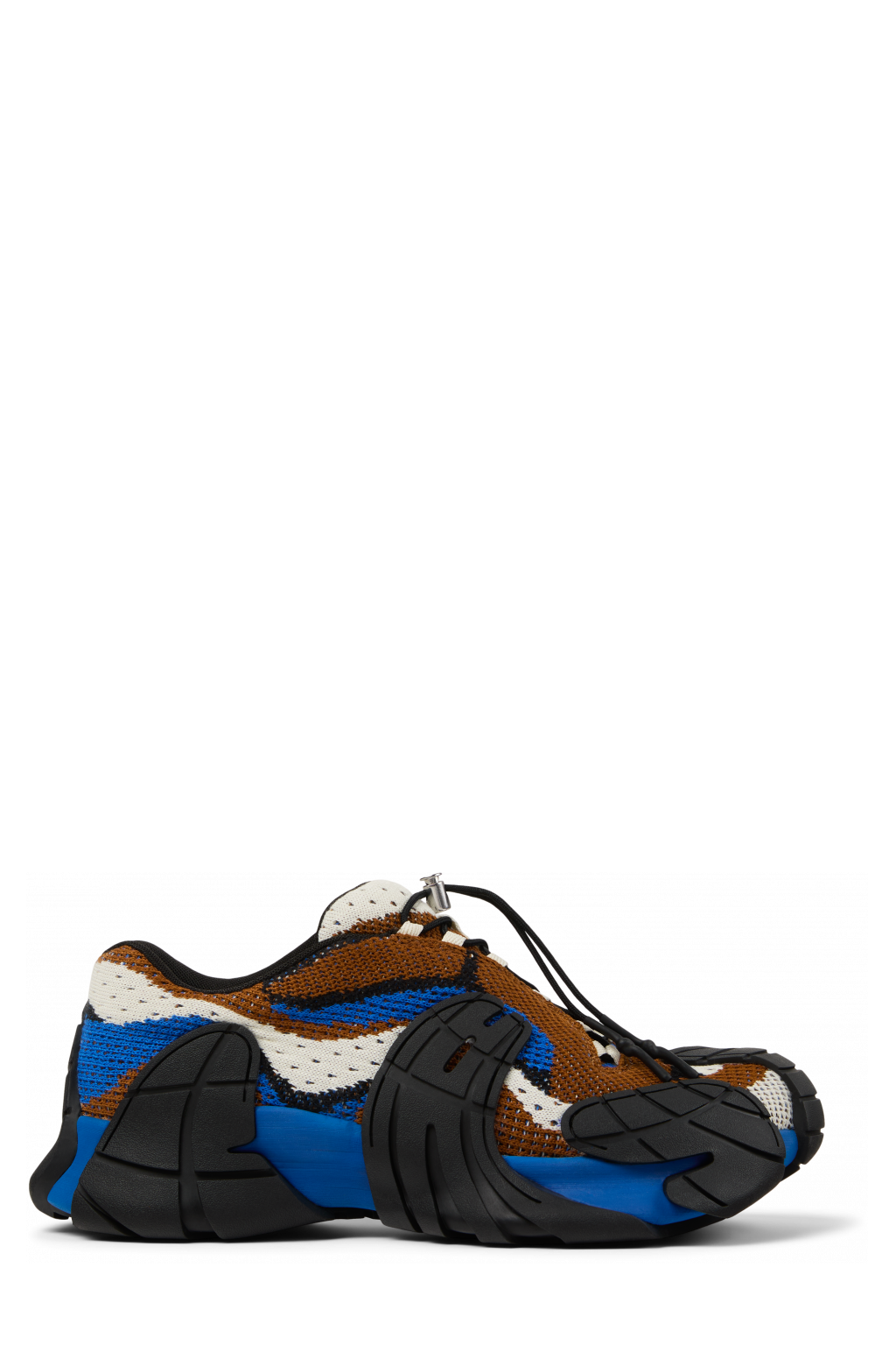 Side view of TORMENTA Blue-Black Textile Sneakers