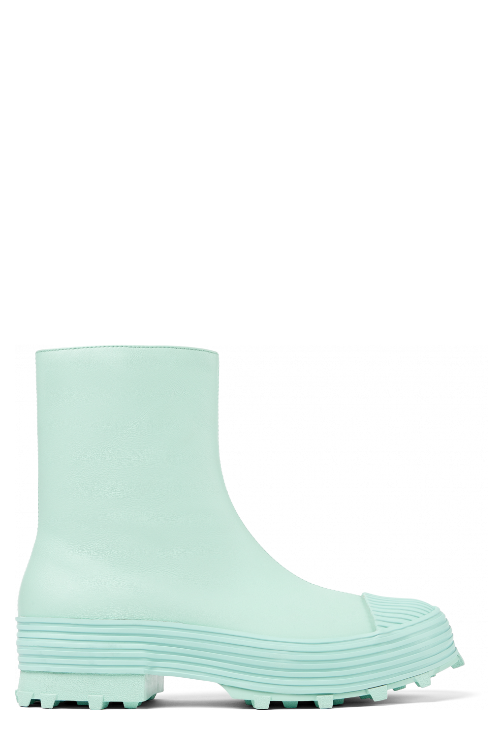 Side view of Traktori Light green leather boots