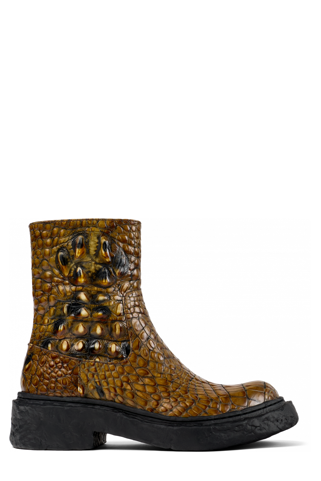 Side view of Vamonos Brown Leather Boots