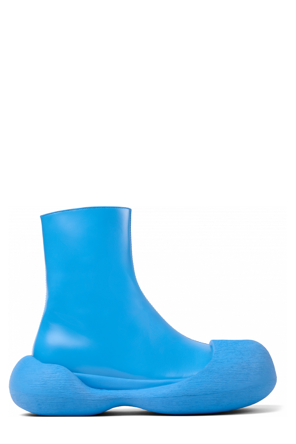 Side view of Caramba Blue Leather Boots
