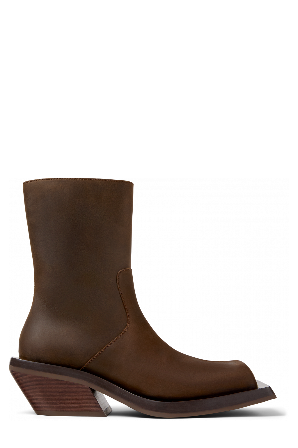 Side view of Quetal Brown Nubuck Boots