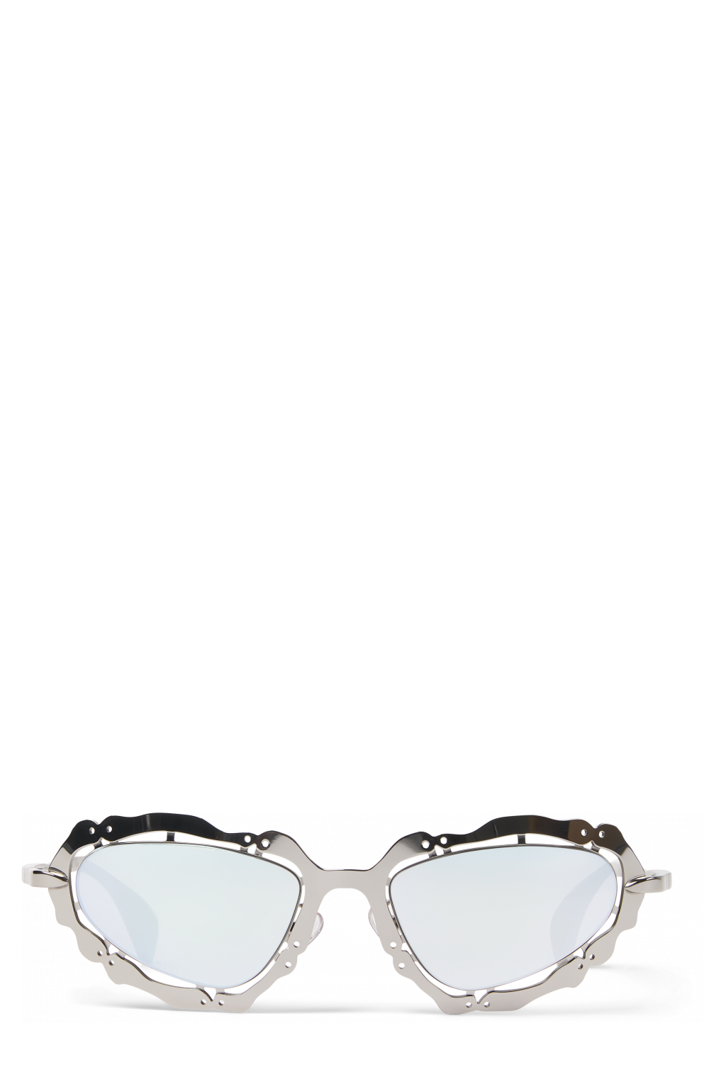 Side view of NOPEA  Sunglasses Silver Shiny NOPEA Metal Sunglasses