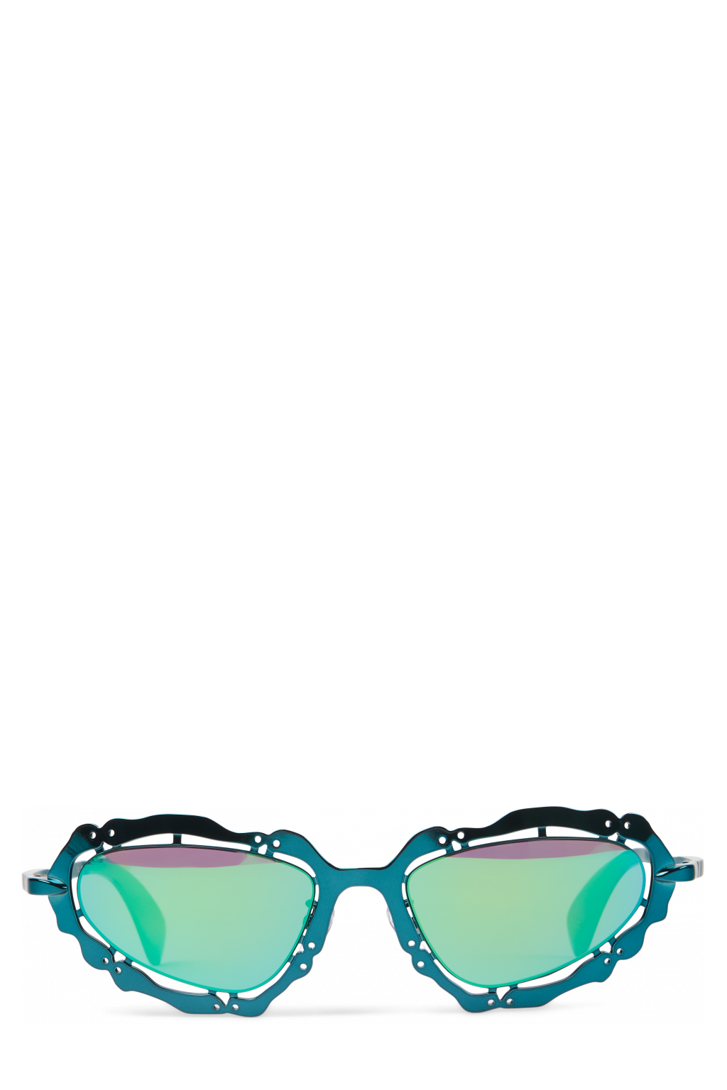 Side view of NOPEA Blue-green NOPEA Metal Sunglasses