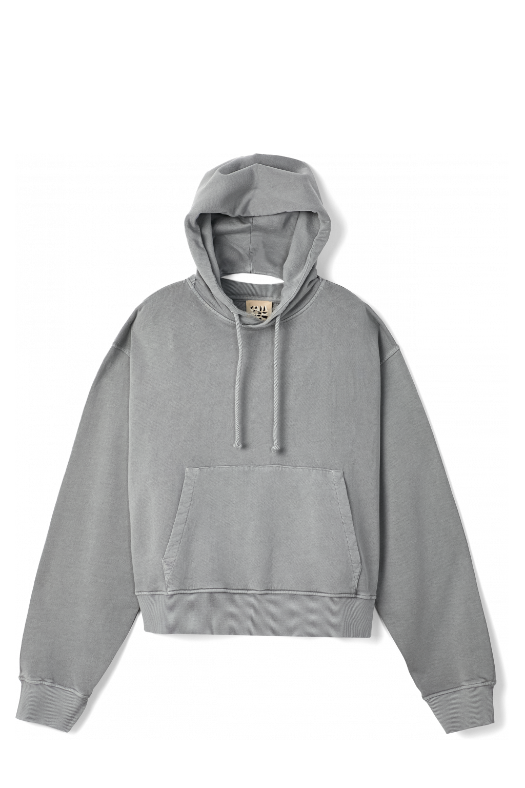 Side view of Hoodie Gray Mineral Dye Boxy Hoodie