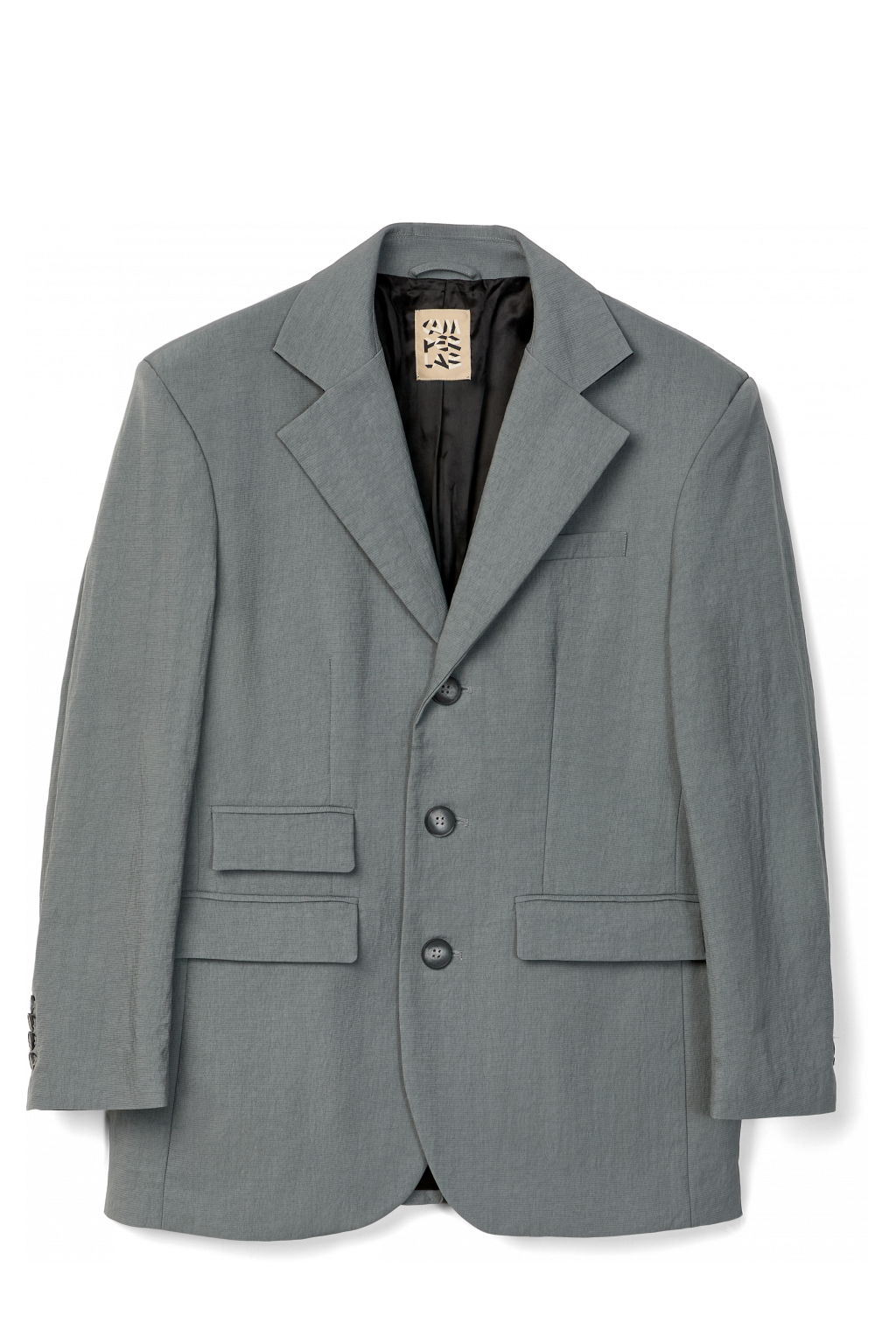 Side view of Tailored Blazer Gray ECONYL® Suit Blazer