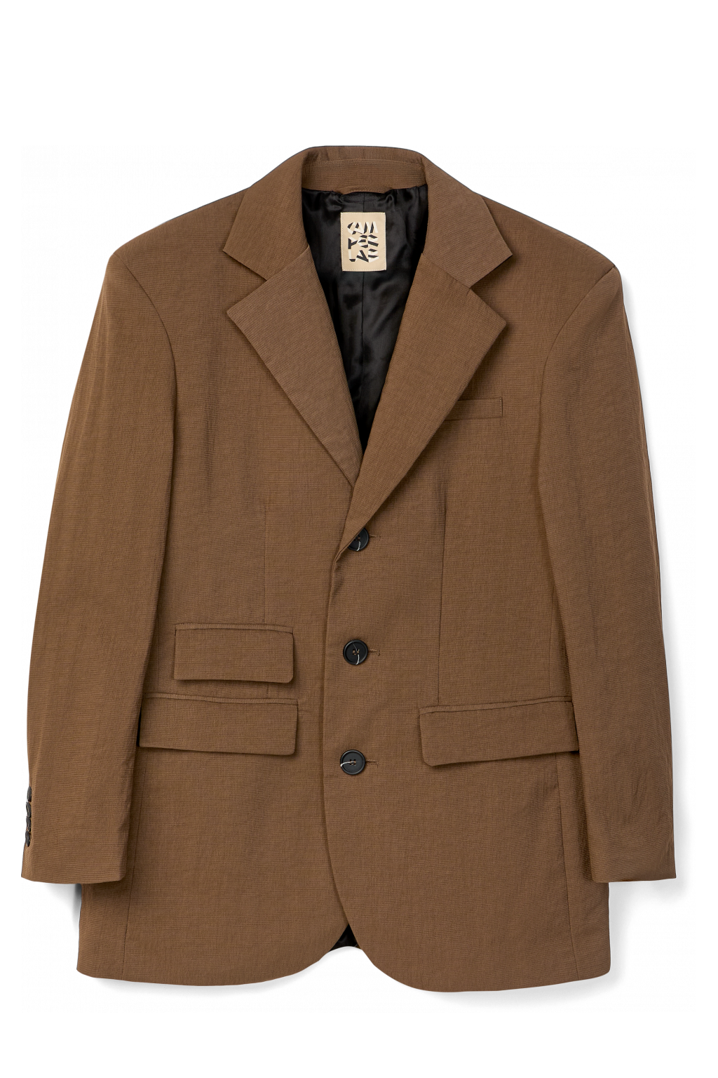Side view of Tailored Blazer Brown ECONYL® Suit Blazer