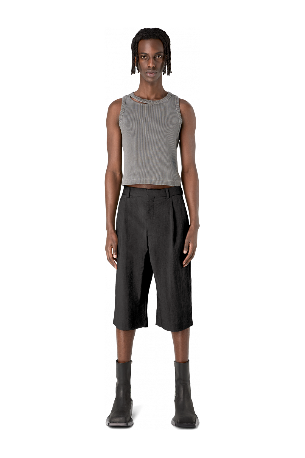 TAILORED SHORTS Black Technical Suit Shorts