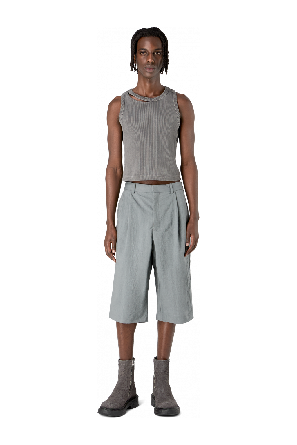 Tailored Shorts Gray Technical Suit Shorts