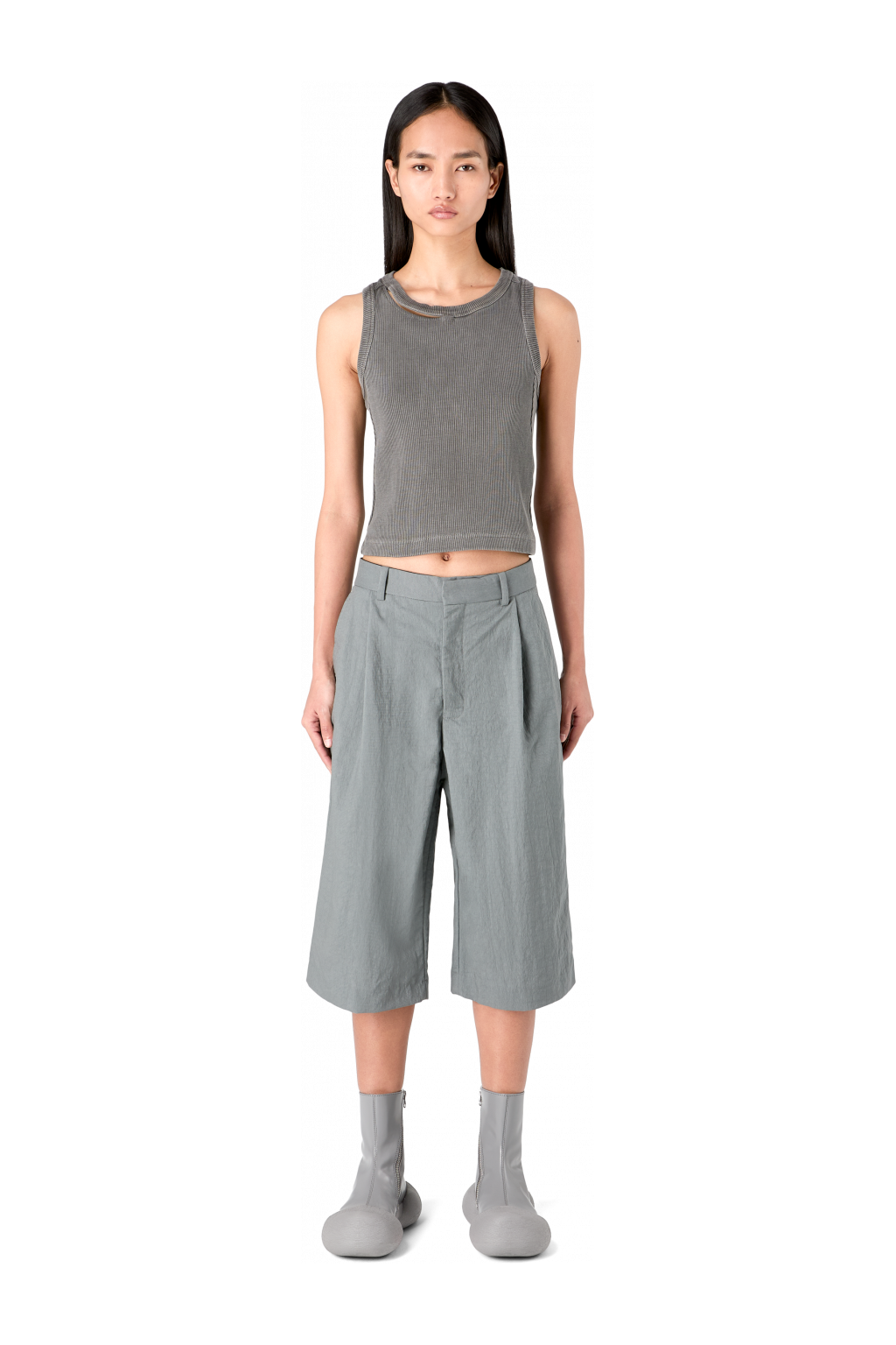 Tailored Shorts Gray Technical Suit Shorts
