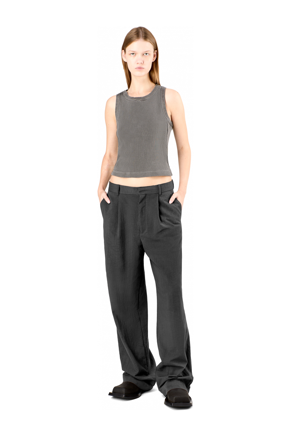  Black Technical Suit Trousers