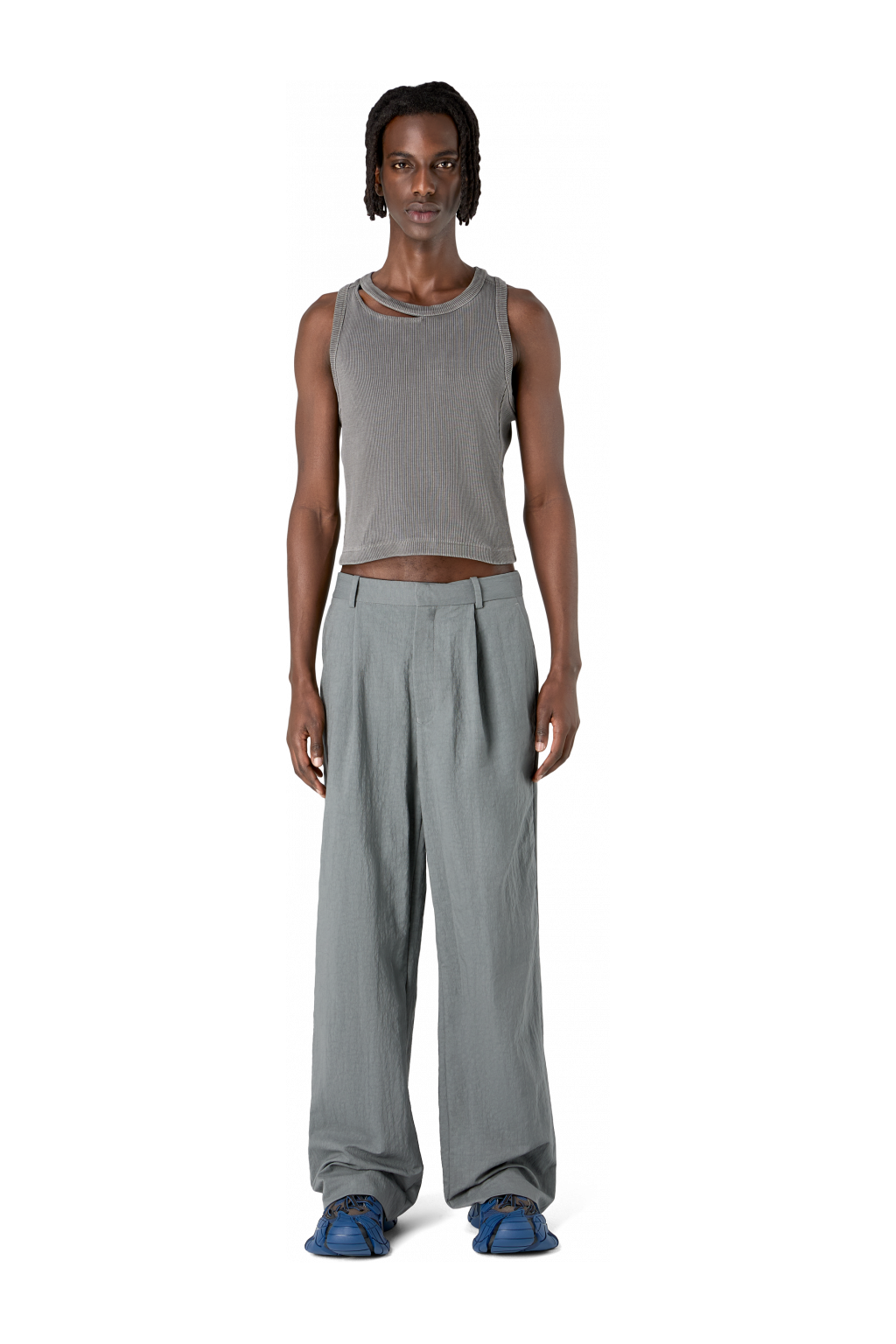 Tailored Trousers Gray Technical Suit Trousers
