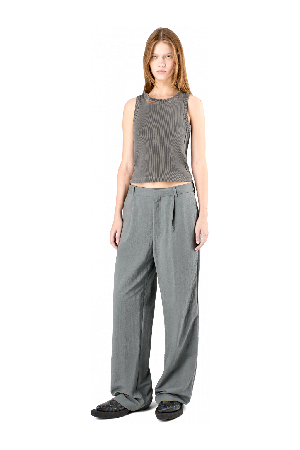 Tailored Trousers Gray Technical Suit Trousers