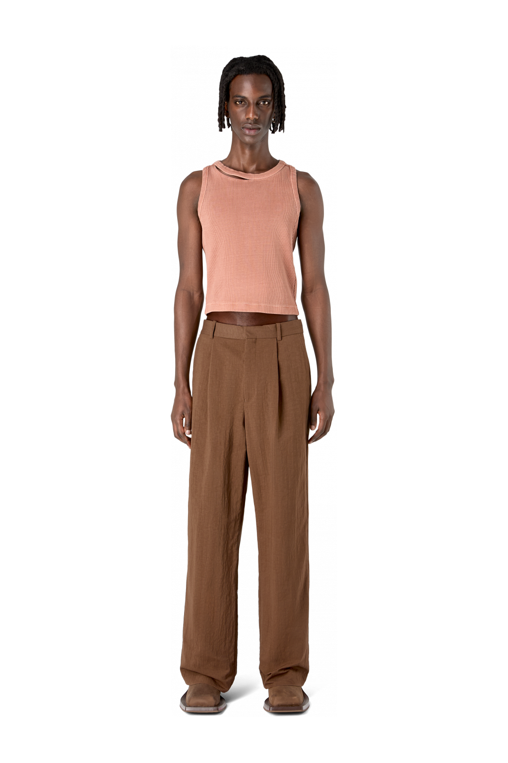 Tailored Trousers Brown Technical Suit Trousers