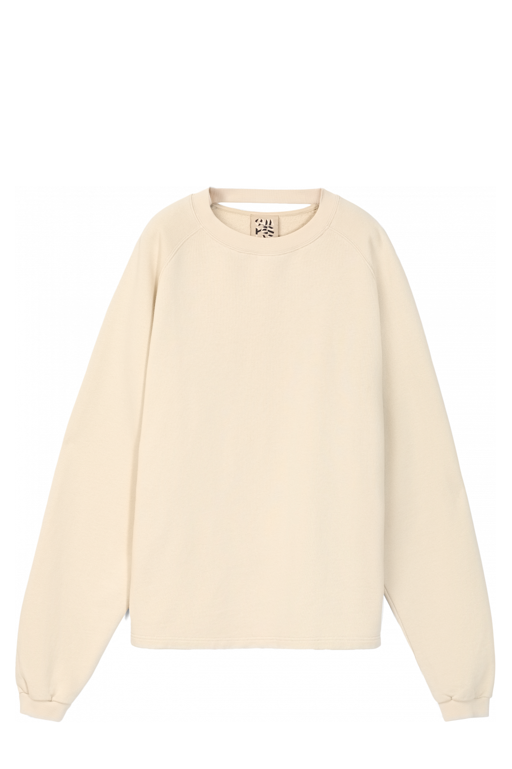 Side view of BOXY CREWNECK Faded Sand PYRATEX® Sweater