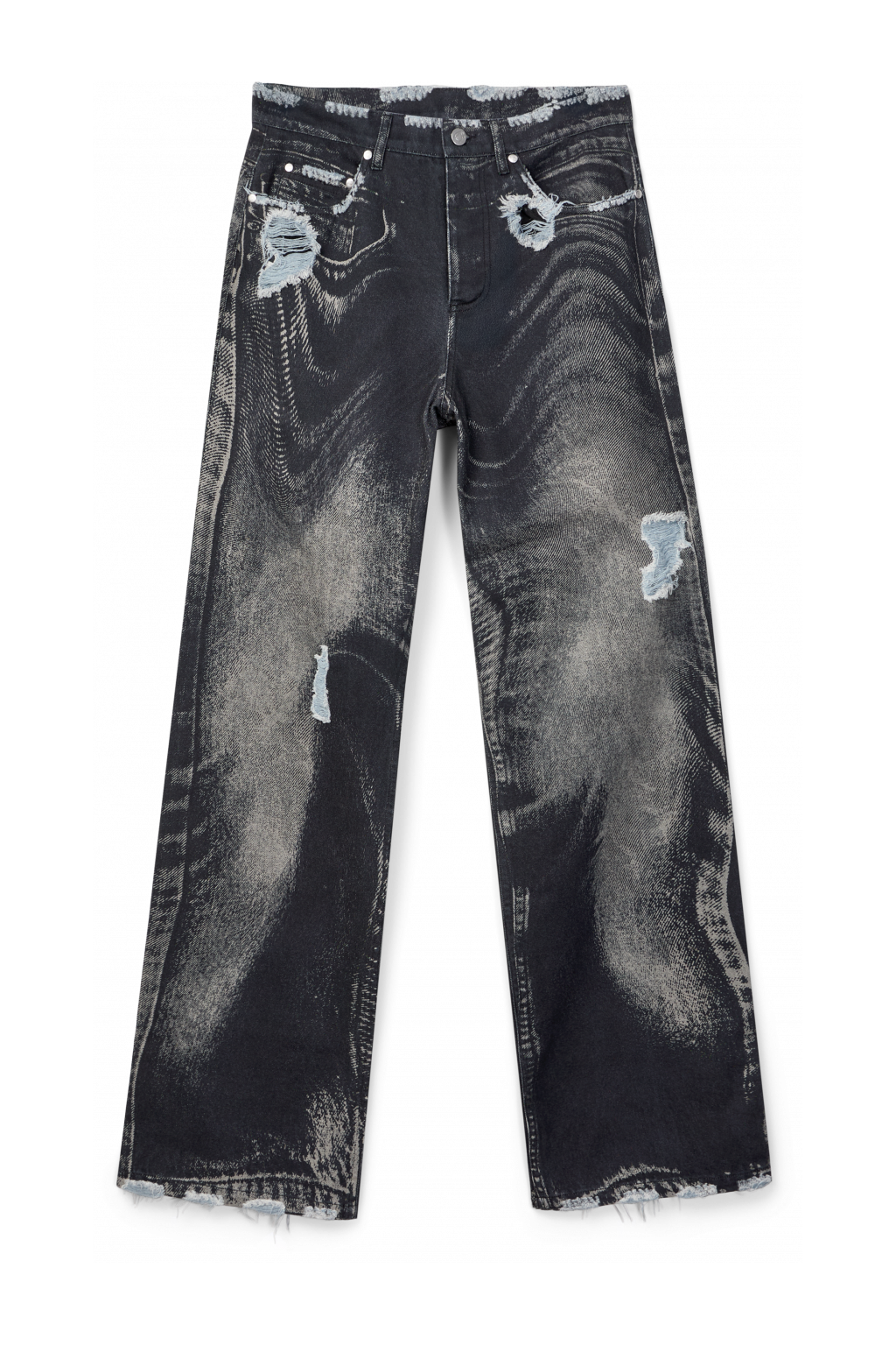 camperlab Distorted print distressed denim jeans AU00064-001