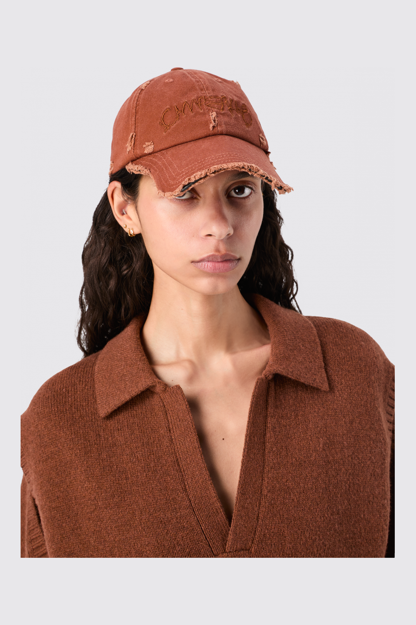 DISTORTED WASHED CAP Faded Terracotta Distorted Washed Cap