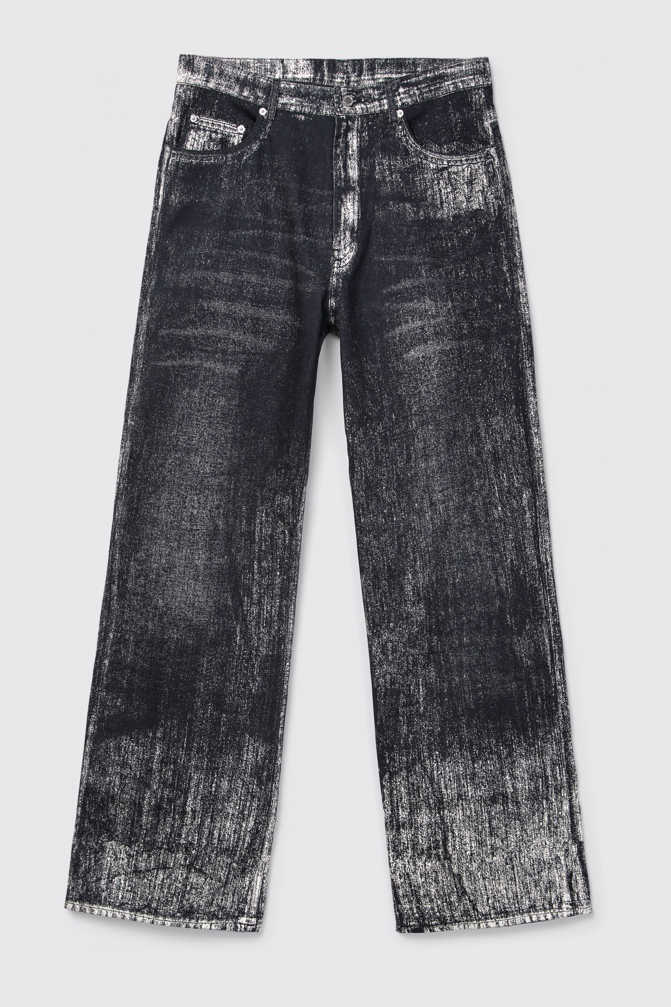 PAINT PRINT DENIM JEANS Vaquero color negro apagado